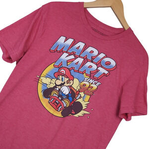 Super Mario Kart Men's Since 92' Graphic Tee Sz Medium Short Sleeve T-Shirt Red